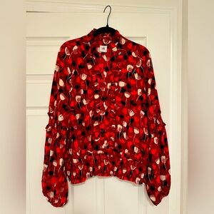 Cabi corsage blouse, long sleeve.